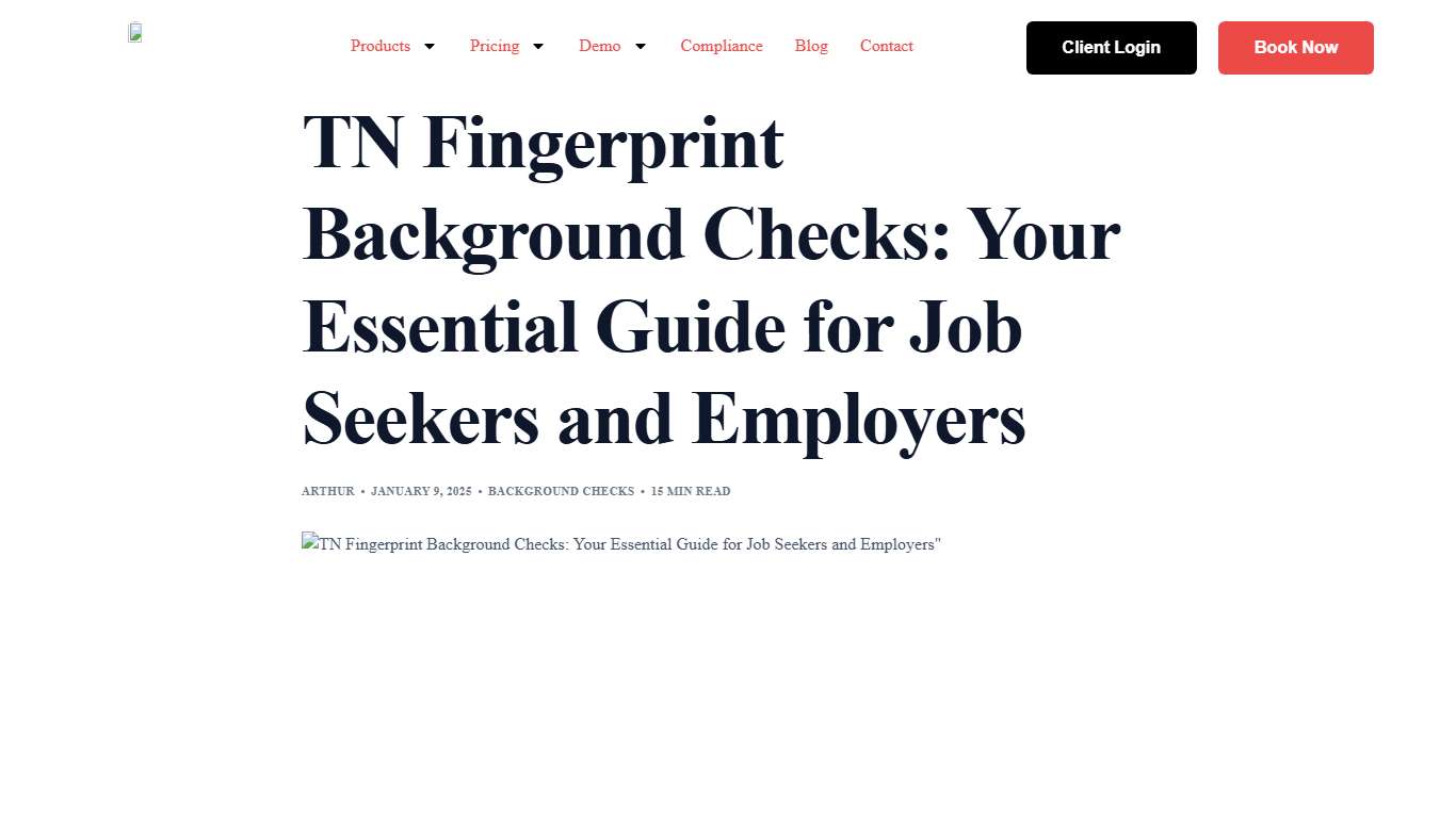 TN Fingerprint Background Checks: Your Essential Guide for Job Seekers and Employers - Precise Hire